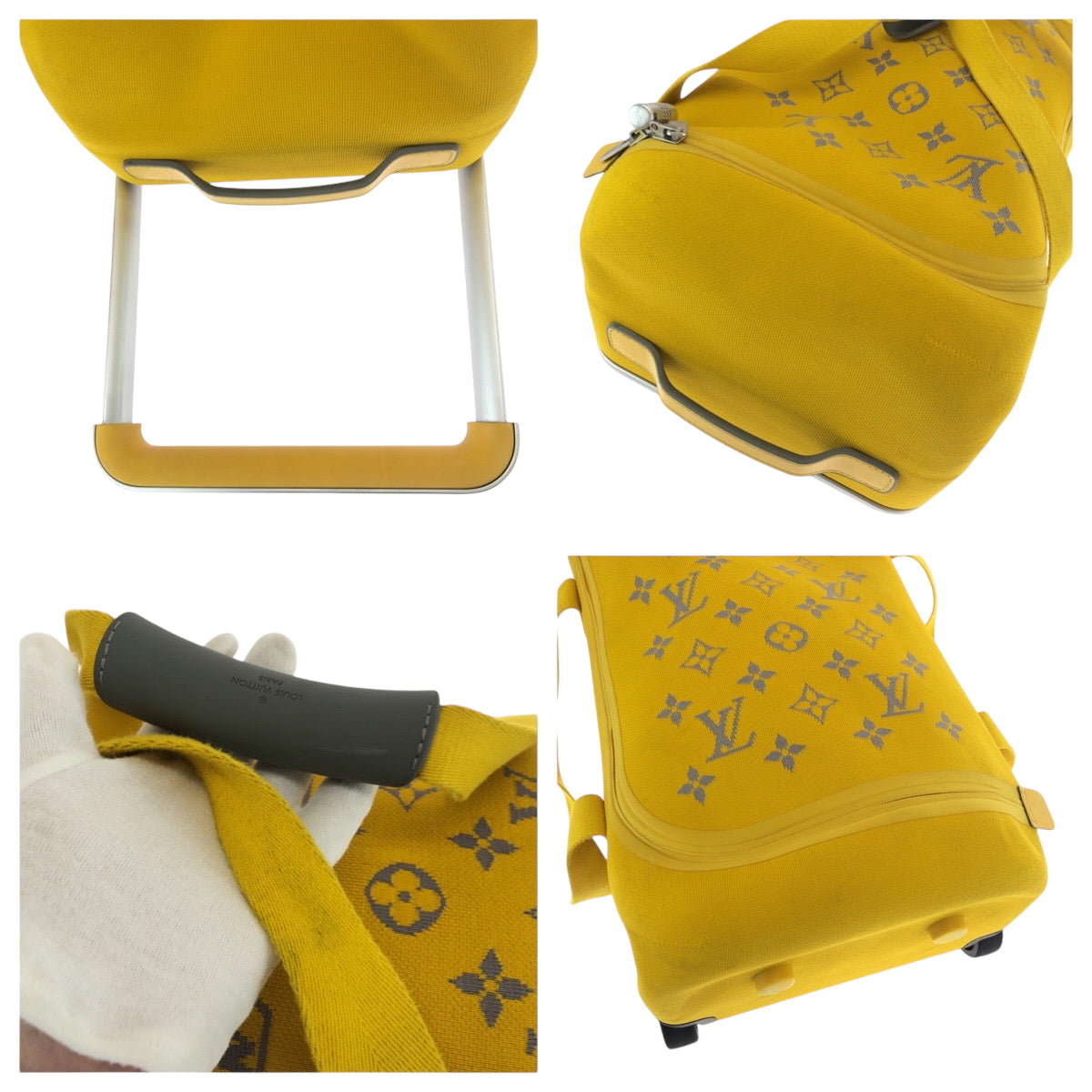 17599
LOUIS VUITTON ルイヴィトン モノグラム ホライゾン ソフト 2R55 ジョーヌ イエロー シルバー キャンバス M20124 キャリーバッグ ボストンバッグ  メンズ ABP200