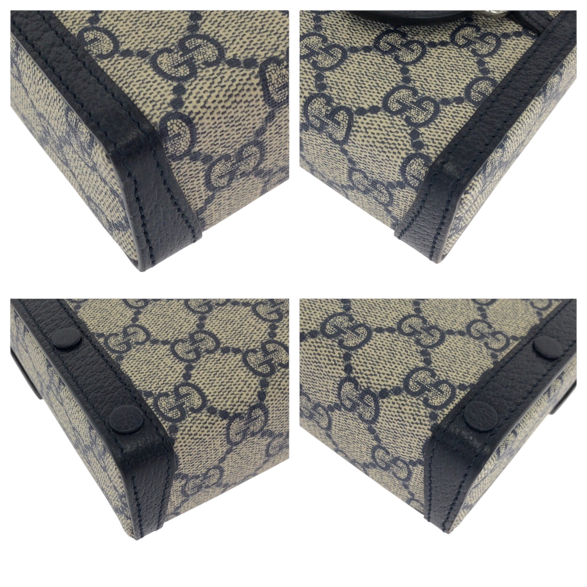 17601
GUCCI グッチ 1955 ホースビット グレー ネイビー シルバー金具 GGスプリームキャンバス 625615 ショルダーバッグ フォンポーチ ポシェット メンズ SA80