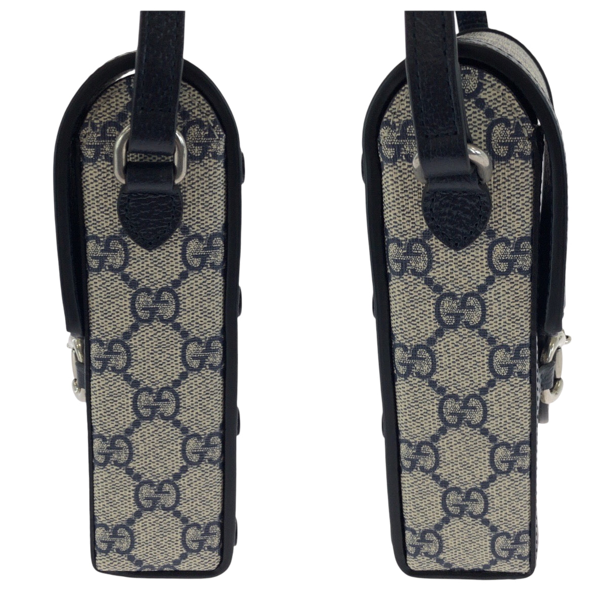 17601
GUCCI グッチ 1955 ホースビット グレー ネイビー シルバー金具 GGスプリームキャンバス 625615 ショルダーバッグ フォンポーチ ポシェット メンズ SA80