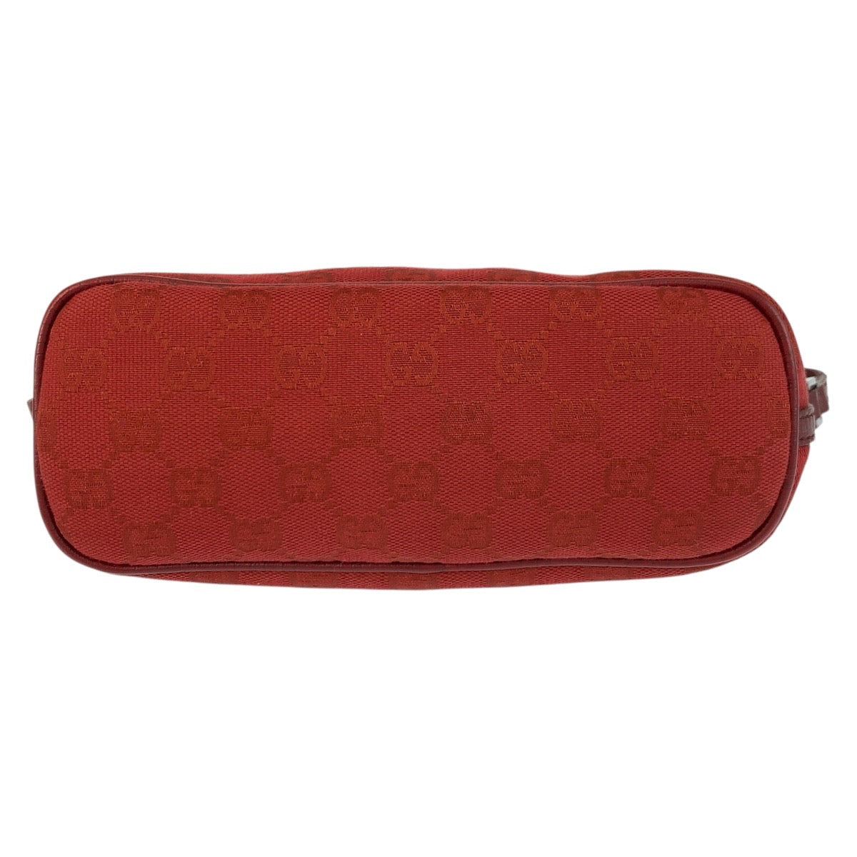 17606
GUCCI グッチ レッド シルバー金具 GGキャンバス / レザー 07198 ハンドバッグ アクセサリーポーチ  レディース