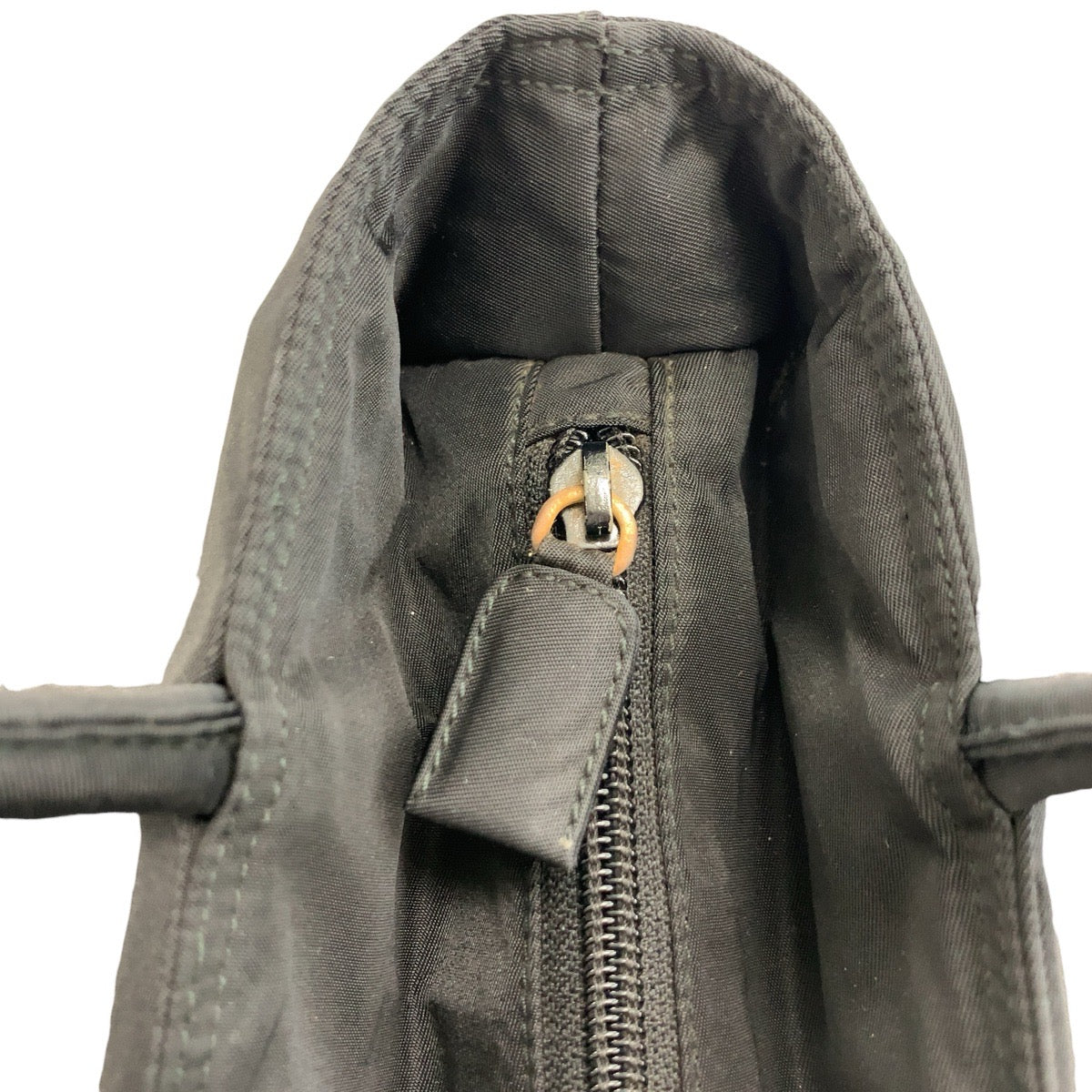 17609
PRADA プラダ テスート 三角ロゴプレート ブラック 黒 シルバー金具 ナイロン トートバッグ ハンドバッグ  レディース ABP35