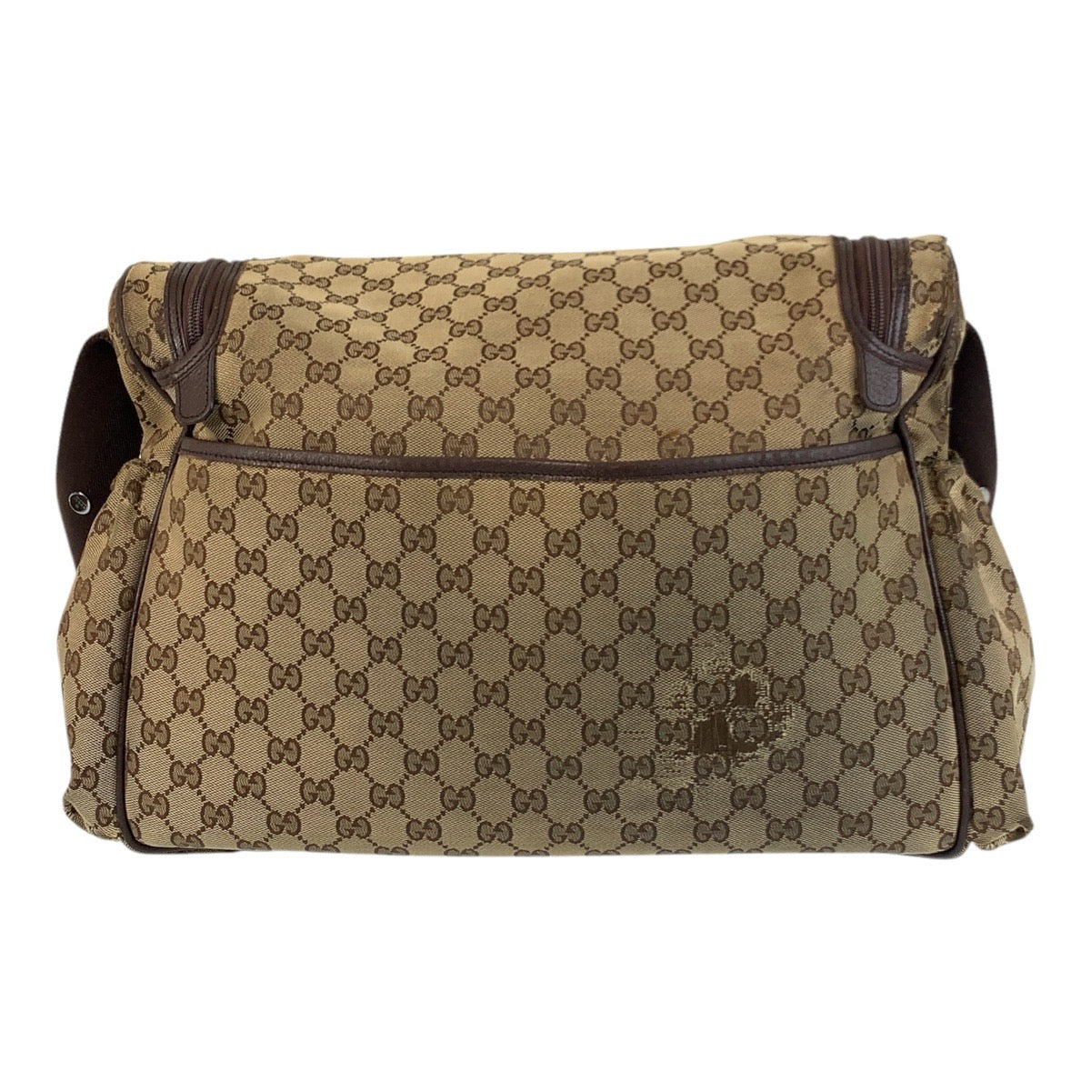 17610
GUCCI グッチ ベージュ ブラウン GGキャンバス / レザー 123326 ショルダーバッグ メッセンジャーバッグ  レディース B16