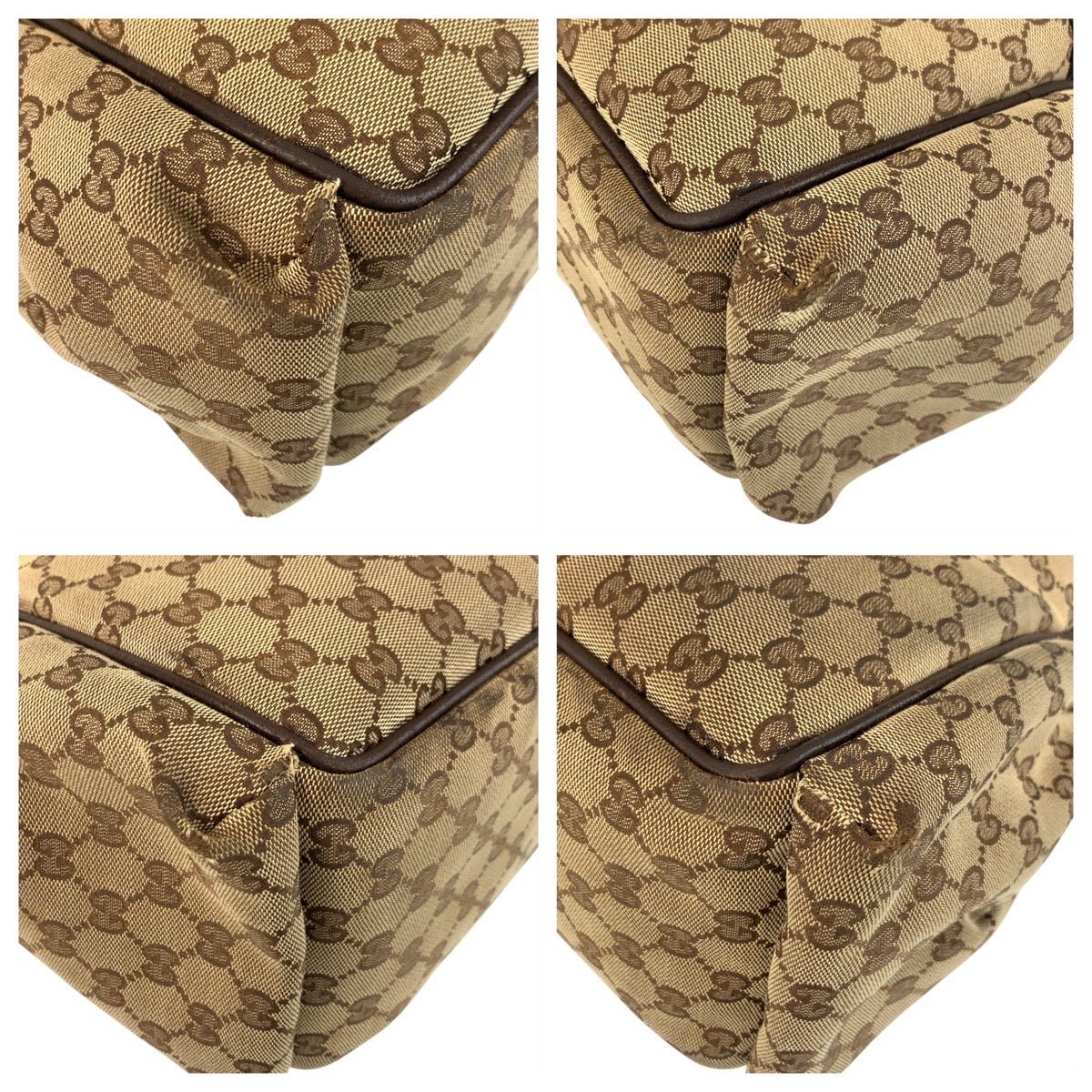 17610
GUCCI グッチ ベージュ ブラウン GGキャンバス / レザー 123326 ショルダーバッグ メッセンジャーバッグ  レディース B16