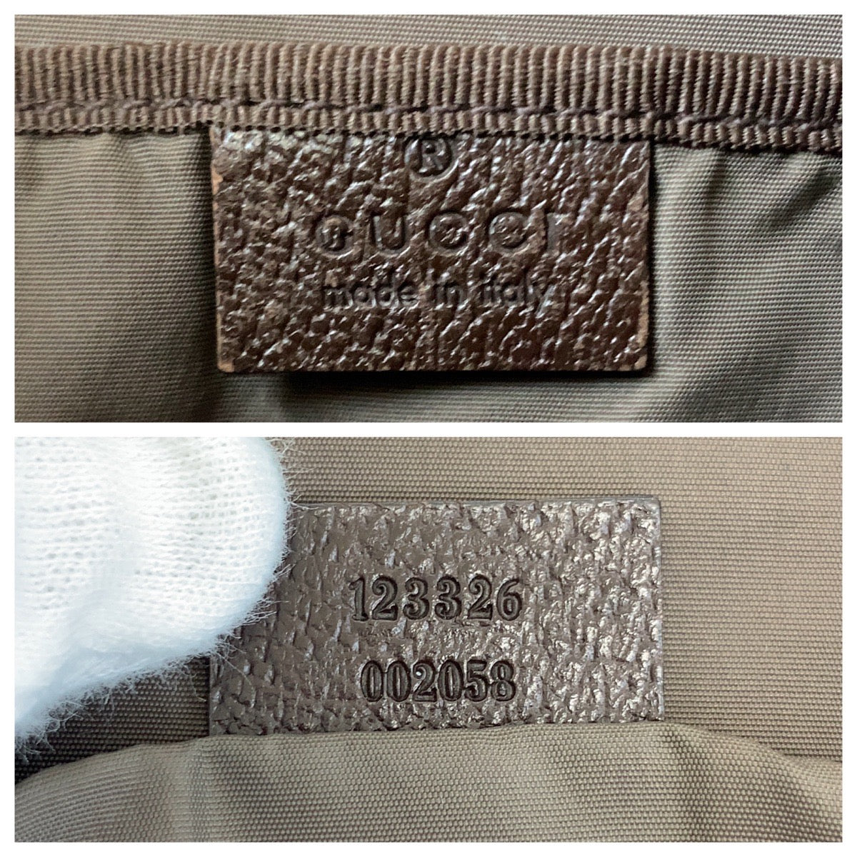 17610
GUCCI グッチ ベージュ ブラウン GGキャンバス / レザー 123326 ショルダーバッグ メッセンジャーバッグ  レディース B16