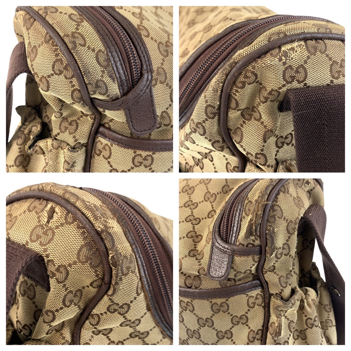 17610
GUCCI グッチ ベージュ ブラウン GGキャンバス / レザー 123326 ショルダーバッグ メッセンジャーバッグ  レディース B16