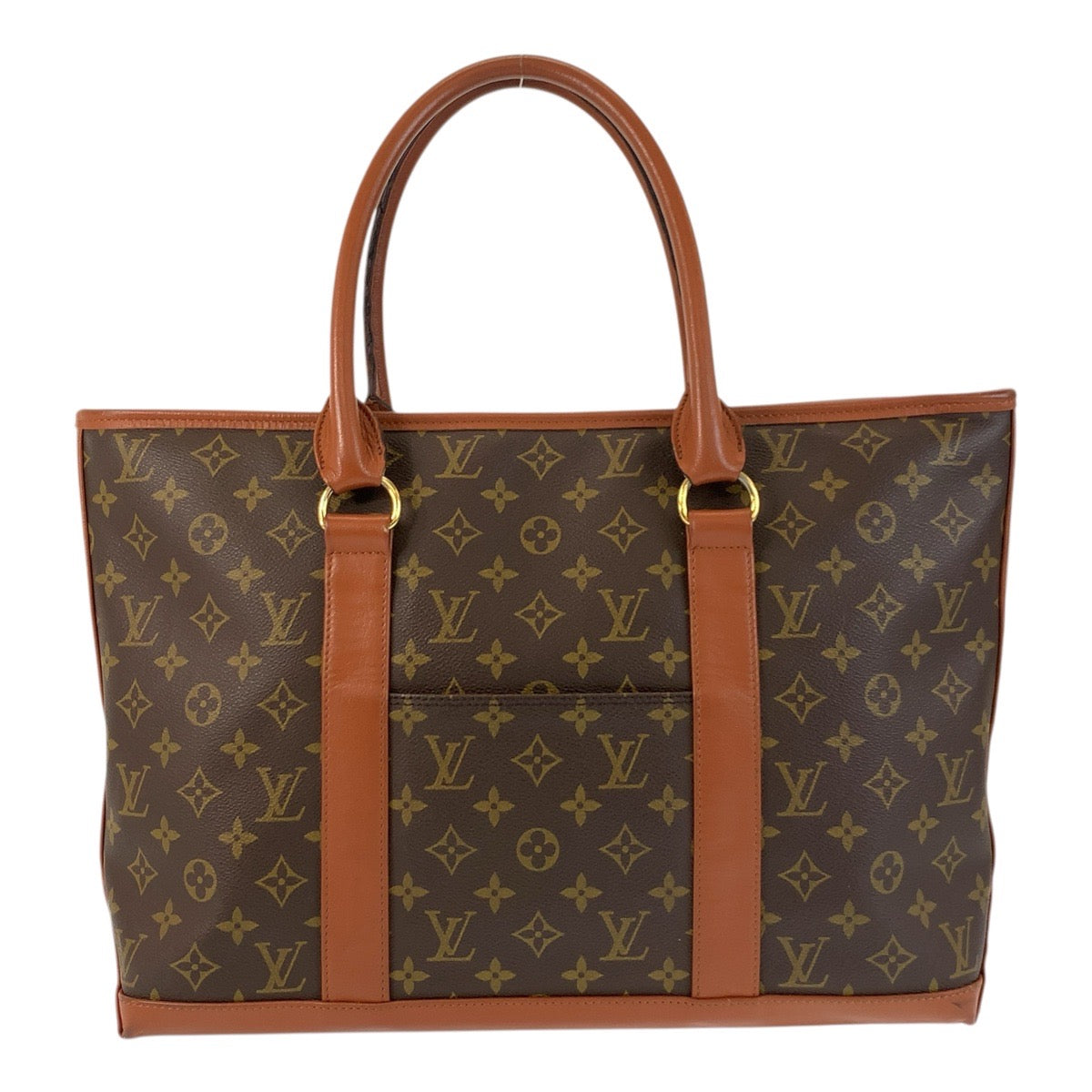 17611
LOUIS VUITTON ルイヴィトン モノグラム ウィークエンドPM ブラウン ゴールド金具 PVC / レザー M42425 トートバッグ ショルダーバッグ  メンズ AB45