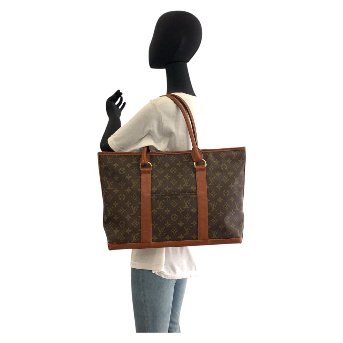 17611
LOUIS VUITTON ルイヴィトン モノグラム ウィークエンドPM ブラウン ゴールド金具 PVC / レザー M42425 トートバッグ ショルダーバッグ  メンズ AB45