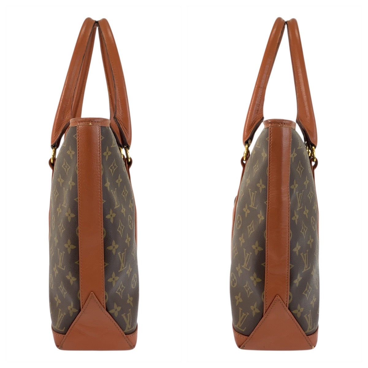 17611
LOUIS VUITTON ルイヴィトン モノグラム ウィークエンドPM ブラウン ゴールド金具 PVC / レザー M42425 トートバッグ ショルダーバッグ  メンズ AB45