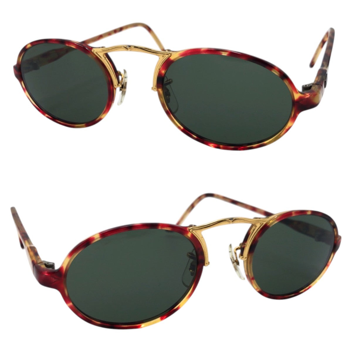 17612
Ray-Ban レイバン ヴィンテージ B&L RAY-BAN U.S.A ブラウン ゴールド プラスチック サングラス 男女兼用 オーバル  メンズ ABP33