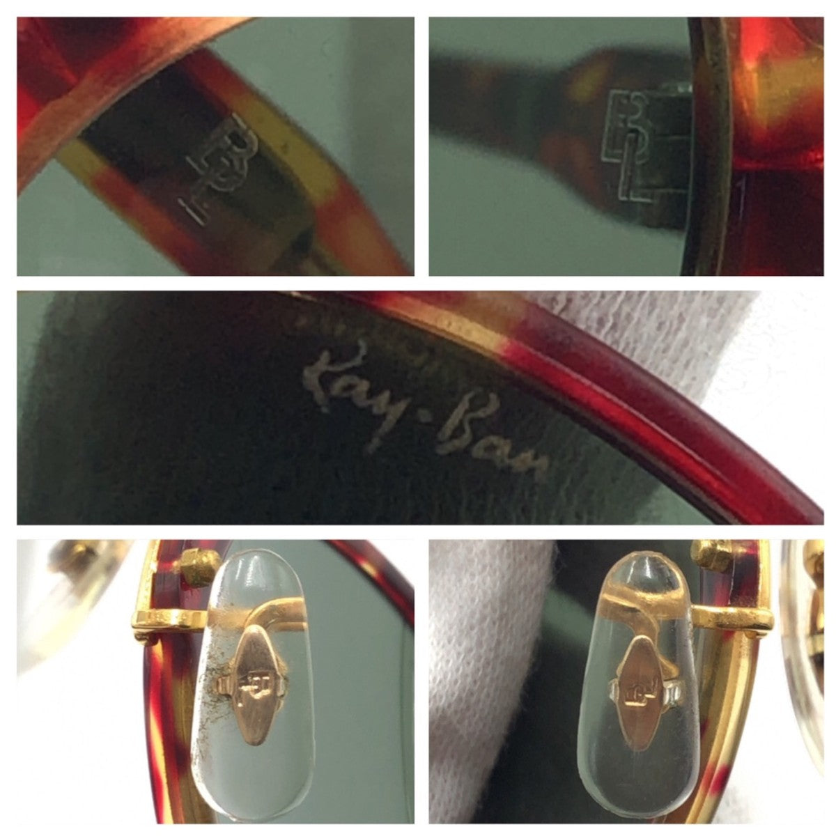 17612
Ray-Ban レイバン ヴィンテージ B&L RAY-BAN U.S.A ブラウン ゴールド プラスチック サングラス 男女兼用 オーバル  メンズ ABP33