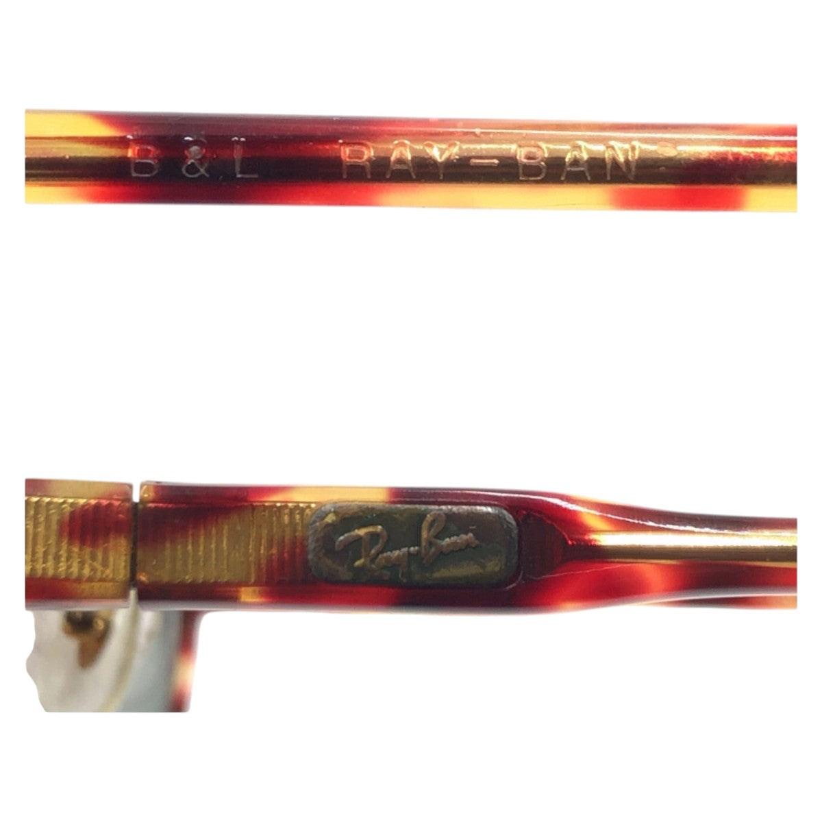 17612
Ray-Ban レイバン ヴィンテージ B&L RAY-BAN U.S.A ブラウン ゴールド プラスチック サングラス 男女兼用 オーバル  メンズ ABP33