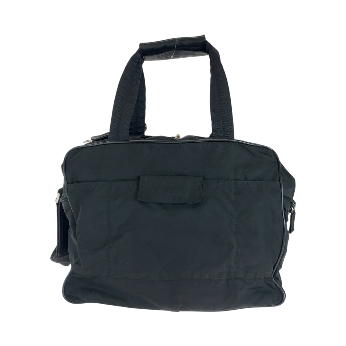 17613
PRADA プラダ テスート 三角ロゴプレート ブラック 黒 シルバー金具 ナイロン V453S ビジネスバッグ ショルダーバッグ 2way  メンズ ABP46
