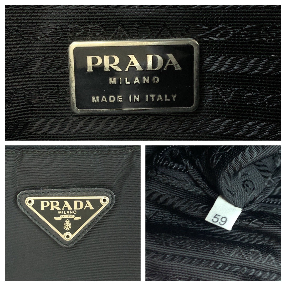 17613
PRADA プラダ テスート 三角ロゴプレート ブラック 黒 シルバー金具 ナイロン V453S ビジネスバッグ ショルダーバッグ 2way  メンズ ABP46