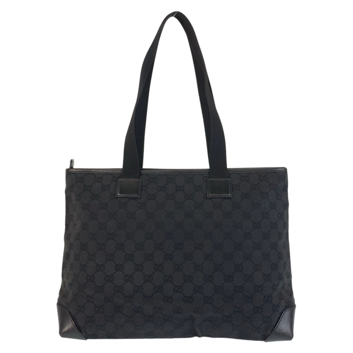17614
GUCCI グッチ ブラック 黒 シルバー金具 GGキャンバス / レザー 34339 トートバッグ ショルダーバッグ  レディース AB34