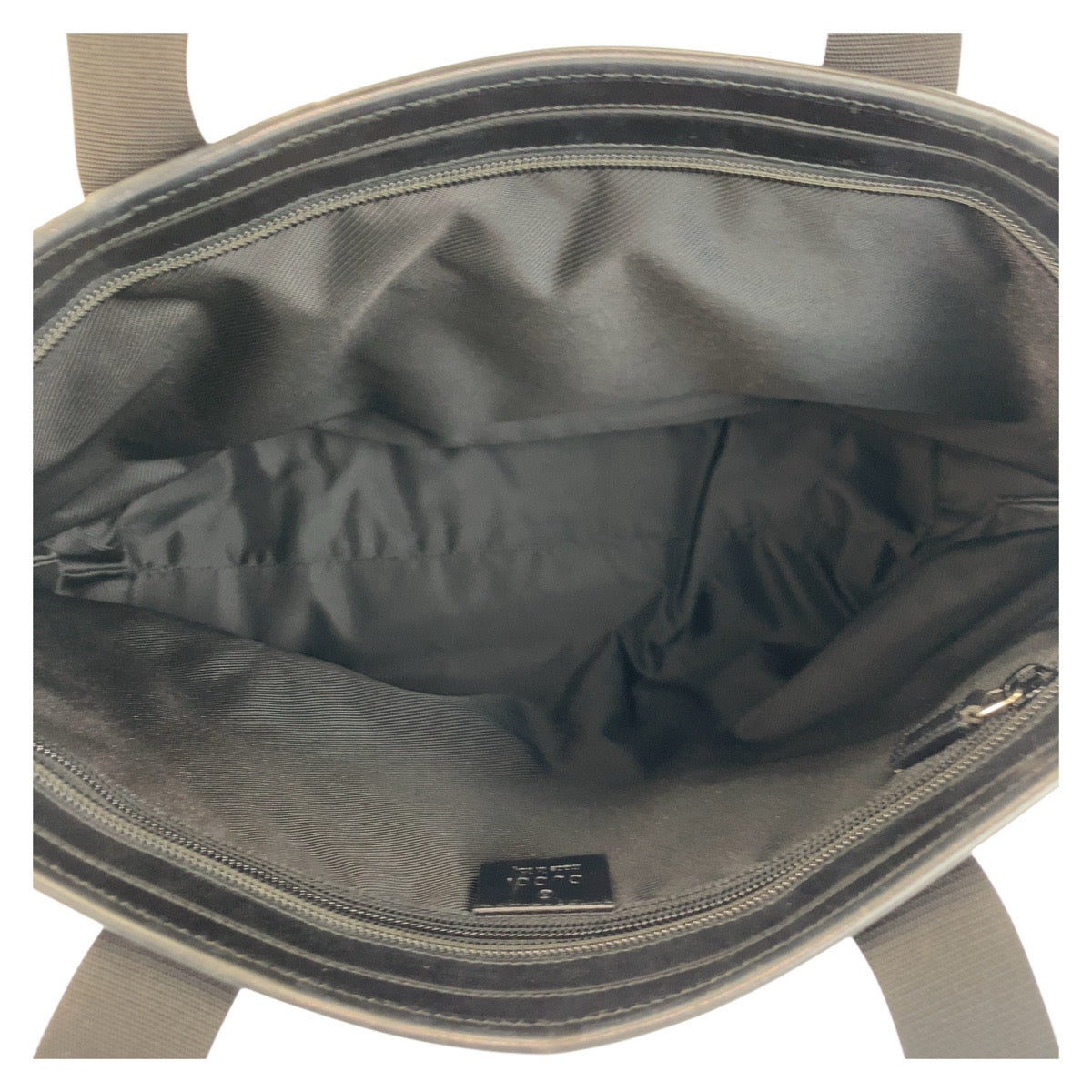 17614
GUCCI グッチ ブラック 黒 シルバー金具 GGキャンバス / レザー 34339 トートバッグ ショルダーバッグ  レディース AB34