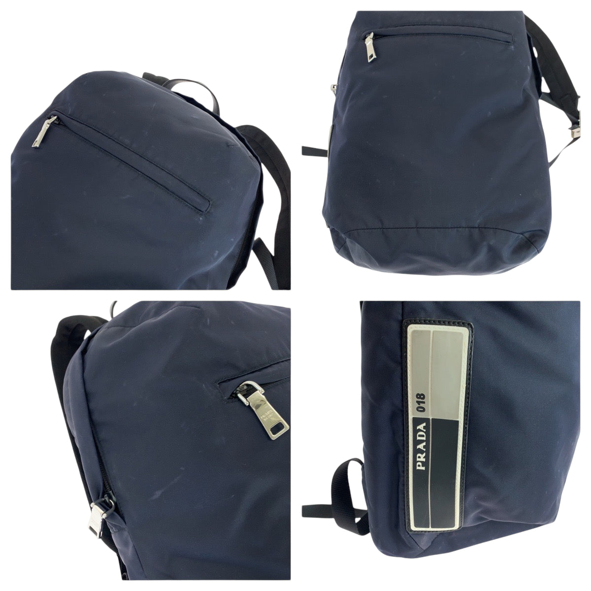 17616
PRADA プラダ テスート ネイビー シルバー金具 ナイロン リュックサック バックパック  メンズ ABP63