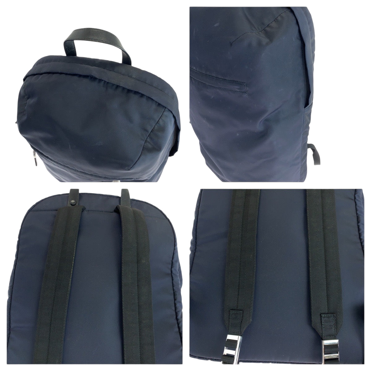 17616
PRADA プラダ テスート ネイビー シルバー金具 ナイロン リュックサック バックパック  メンズ ABP63