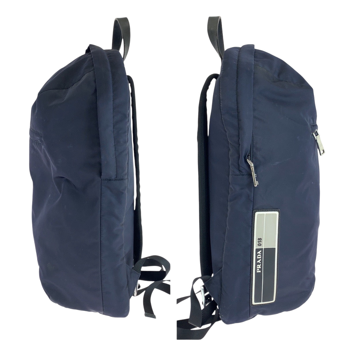 17616
PRADA プラダ テスート ネイビー シルバー金具 ナイロン リュックサック バックパック  メンズ ABP63