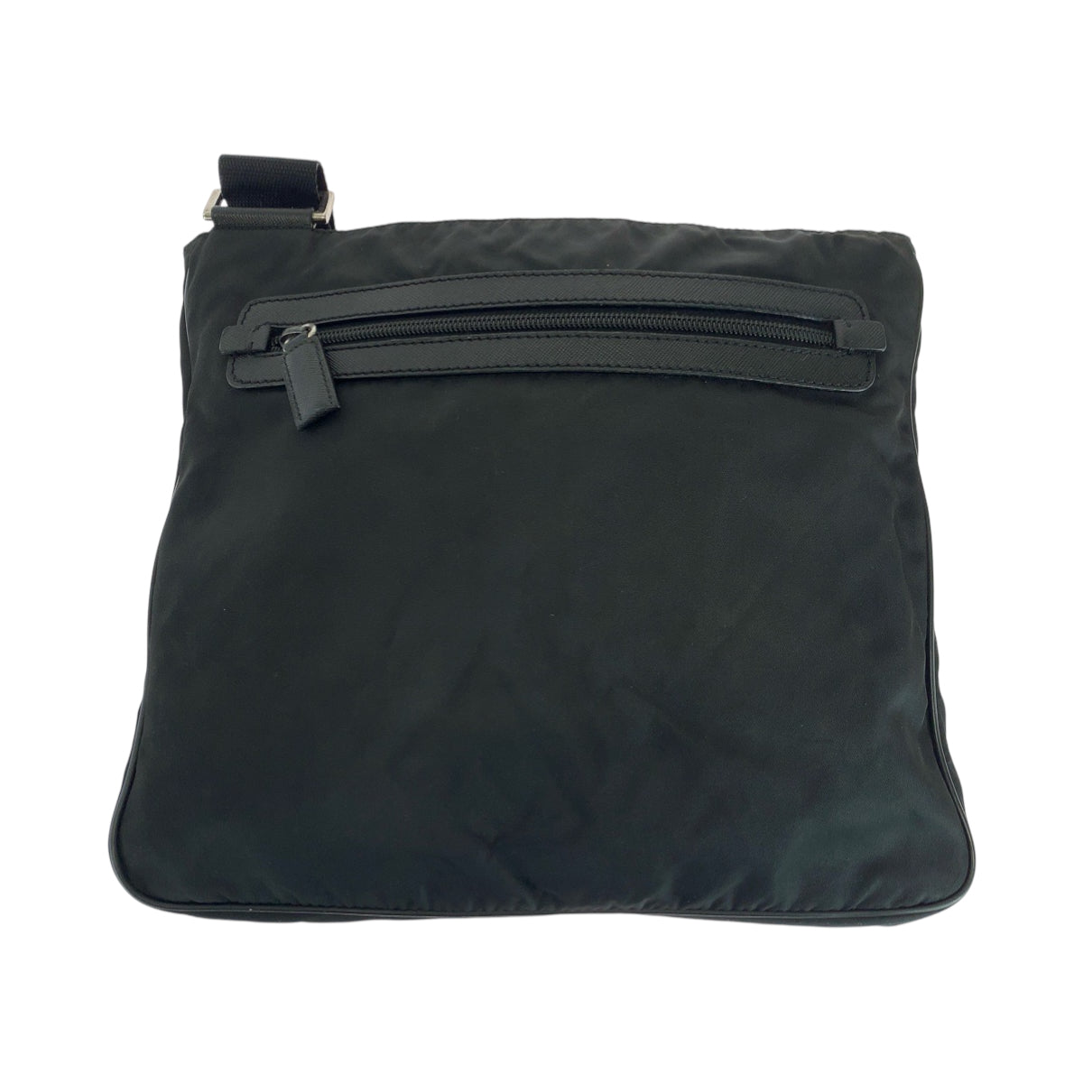 17617
PRADA プラダ テスート 三角ロゴプレート ブラック 黒 シルバー金具 ナイロン ショルダーバッグ ポシェット  レディース ABP40