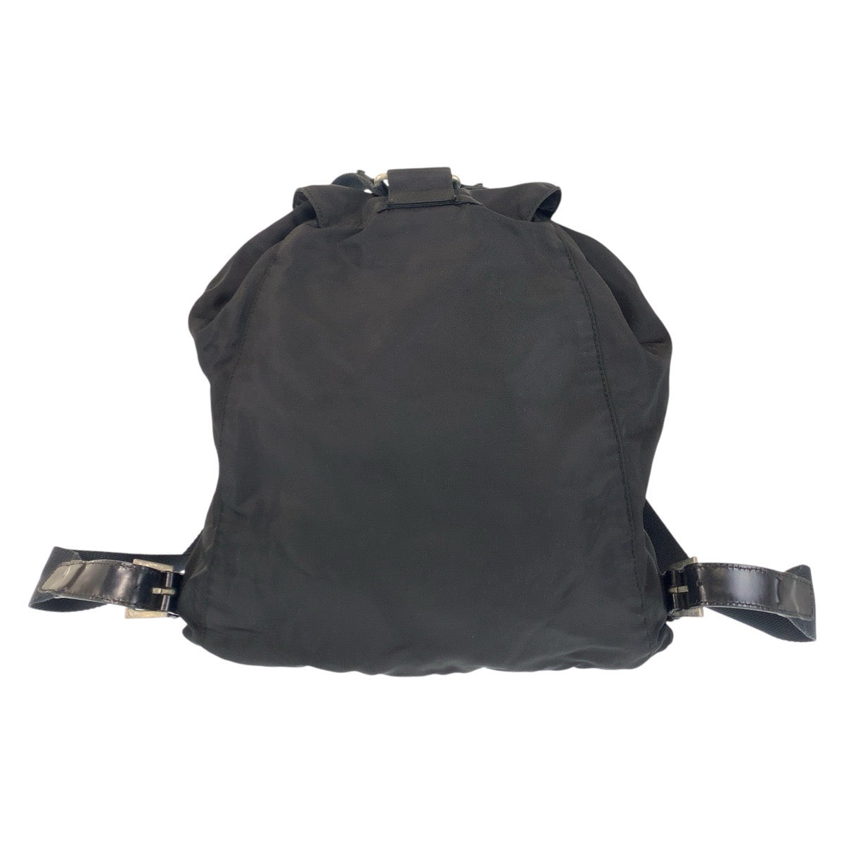 17618
PRADA プラダ テスート 三角ロゴプレート ブラック 黒 シルバー金具 ナイロン / レザー リュック・デイパック バックパック  レディース AB39