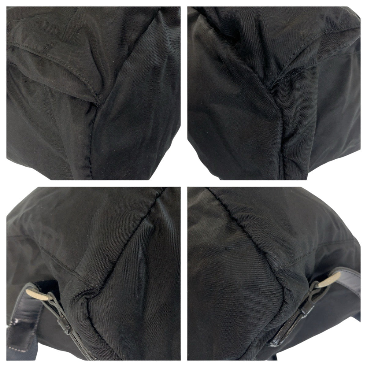 17618
PRADA プラダ テスート 三角ロゴプレート ブラック 黒 シルバー金具 ナイロン / レザー リュック・デイパック バックパック レディース AB39