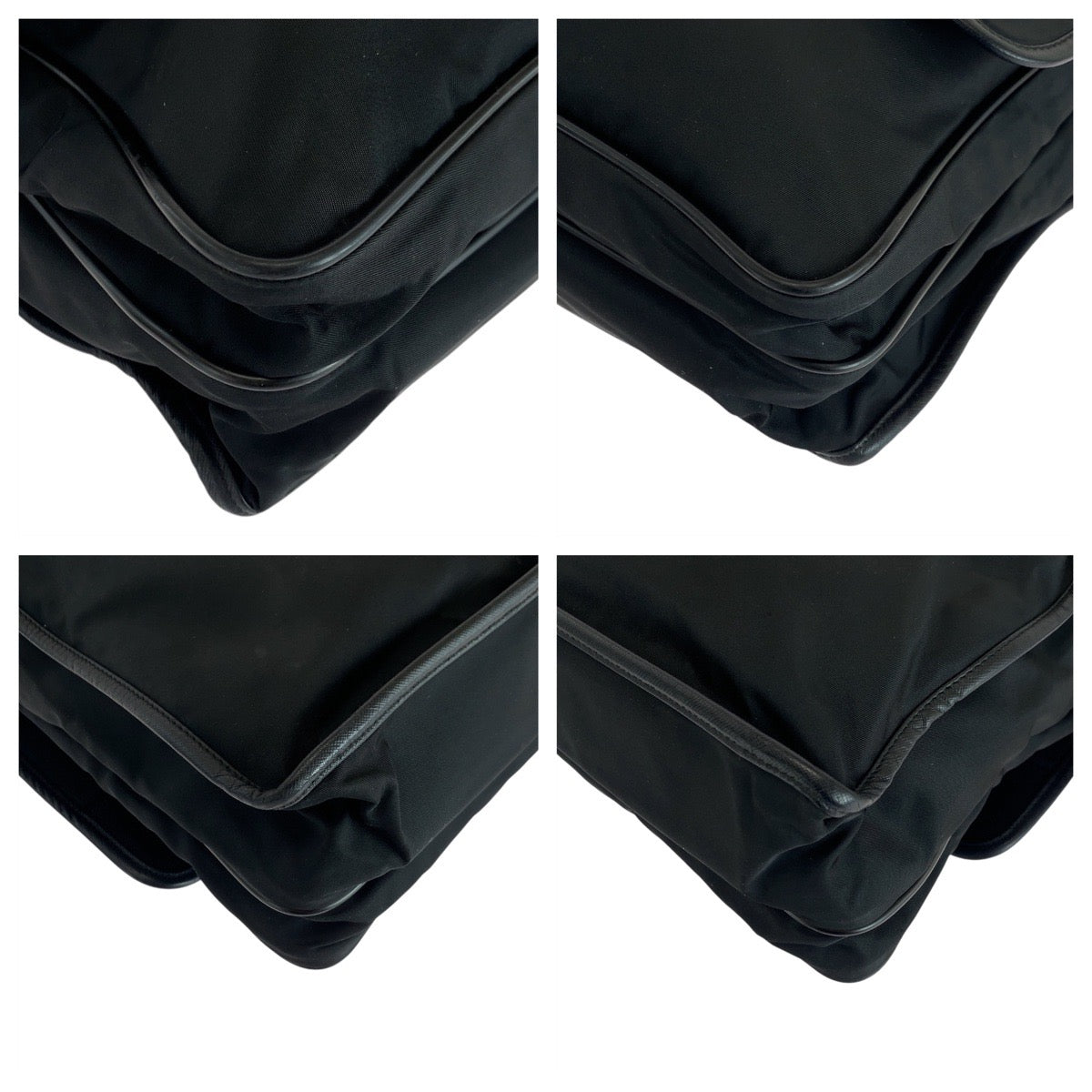 17621
PRADA プラダ テスート 三角ロゴプレート ブラック 黒 シルバー金具 ナイロン / レザー ショルダーバッグ メッセンジャーバッグ  メンズ AB45