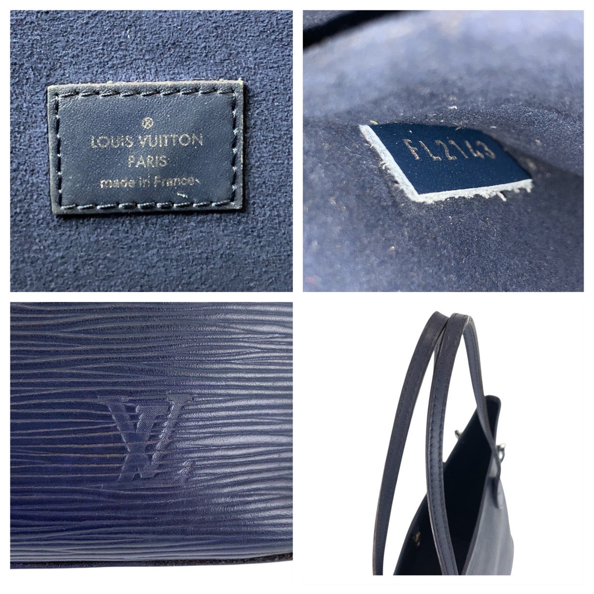 17626
LOUIS VUITTON ルイヴィトン エピ ネヴァーフルMM ネイビー シルバー金具 レザー M40885 トートバッグ ショルダーバッグ  レディース ABP120
