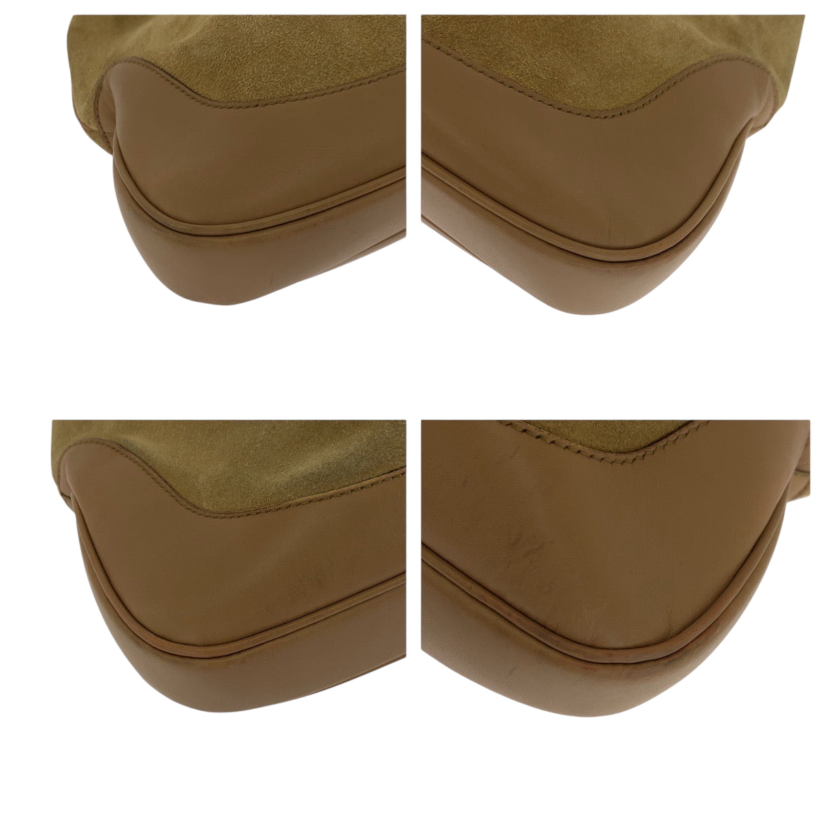 17628
GUCCI グッチ ジャッキー シェリー キャメル ブラウン シルバー金具 スウェード / レザー 001 3306 ホーボー ショルダーバッグ 肩掛け  レディース AB41