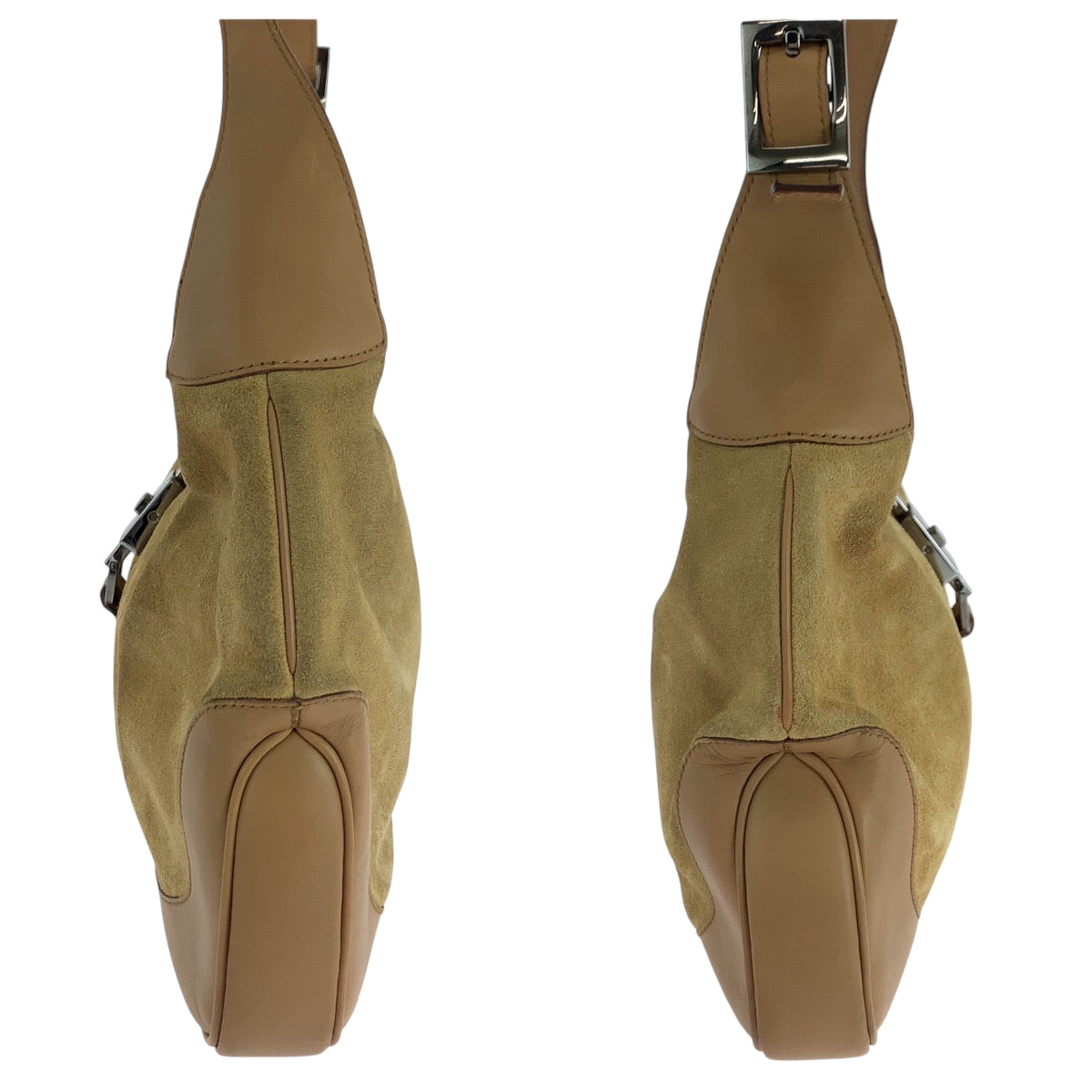 17628
GUCCI グッチ ジャッキー シェリー キャメル ブラウン シルバー金具 スウェード / レザー 001 3306 ホーボー ショルダーバッグ 肩掛け  レディース AB41