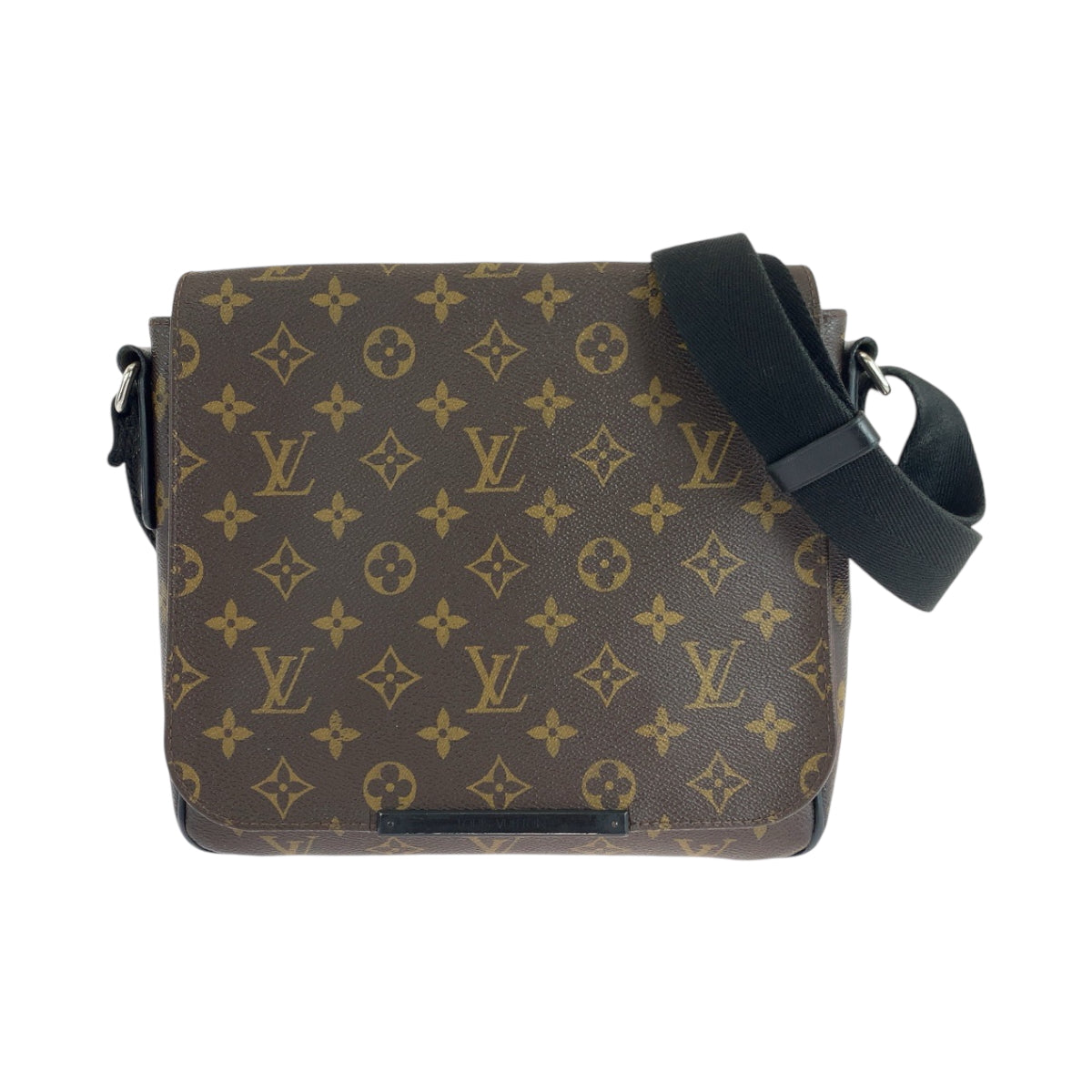 17629
LOUIS VUITTON ルイヴィトン モノグラム マカサー ディストリクトPM 男女兼用 ブラウン ブラック シルバー金具 PVC M40935 ショルダーバッグ レディース AB72