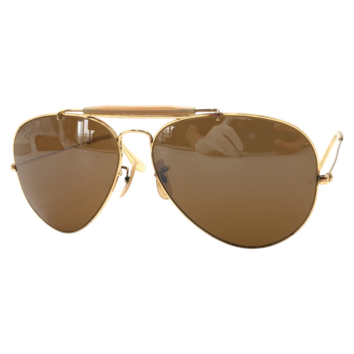 17634
Ray-Ban レイバン ヴィンテージ B&L RAY-BAN U.S.A ティアドロップ ゴールド ブラウン メタル サングラス 男女兼用 ティアドロップ  メンズ ABP24