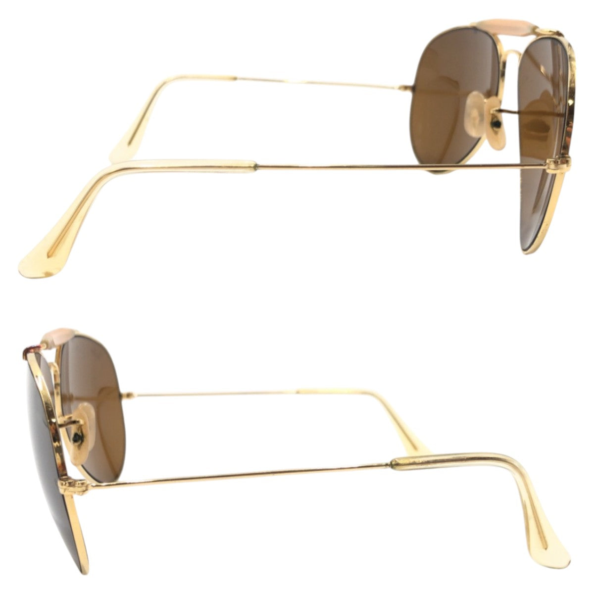 17634
Ray-Ban レイバン ヴィンテージ B&L RAY-BAN U.S.A ティアドロップ ゴールド ブラウン メタル サングラス 男女兼用 ティアドロップ  メンズ ABP24