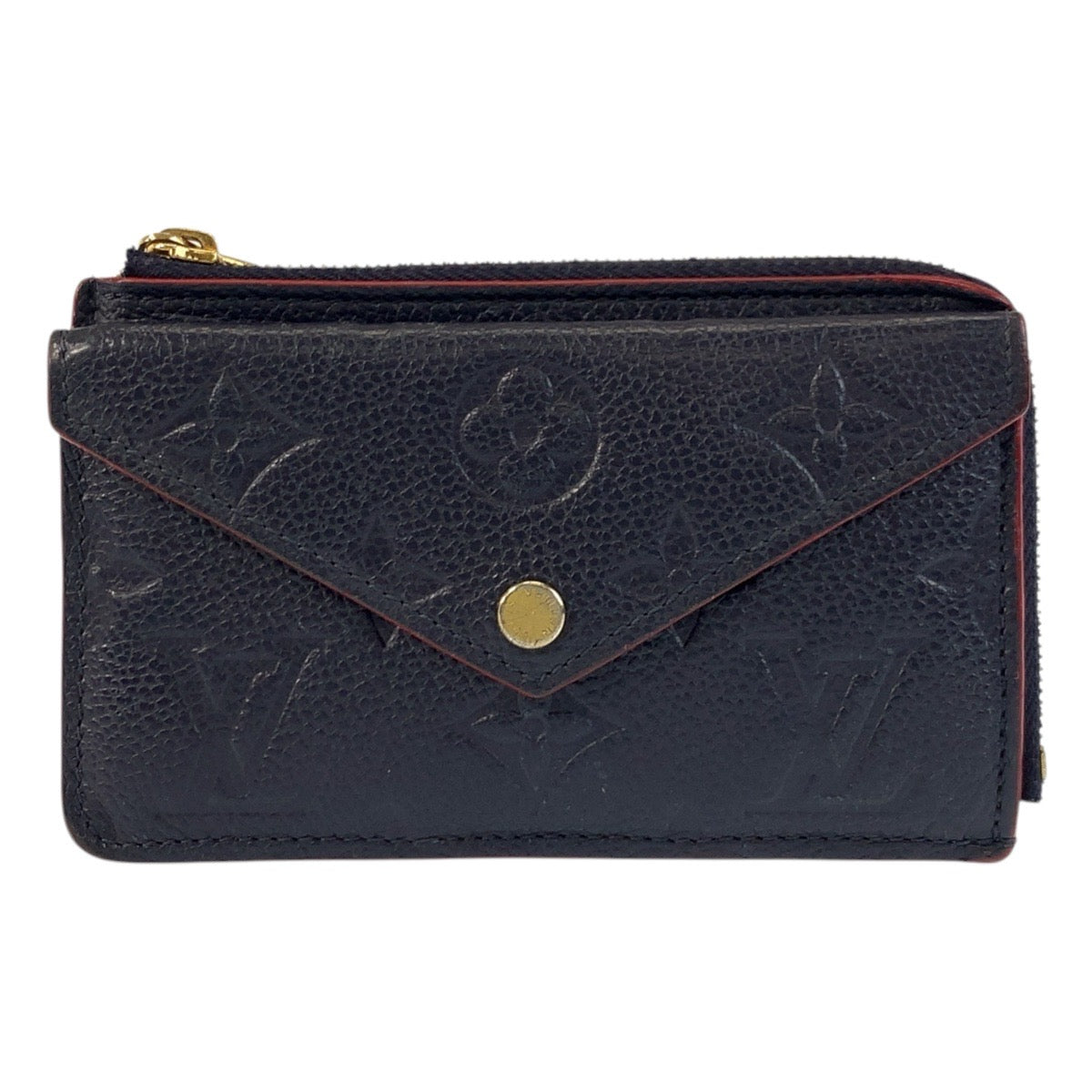 17635
LOUIS VUITTON ルイヴィトン モノグラム アンプラント ポルト カルト レクト ヴェルソ マリーヌルージュ ネイビー ゴールド金具 レザー M69420 コインケース カードケース  レディース ABP35