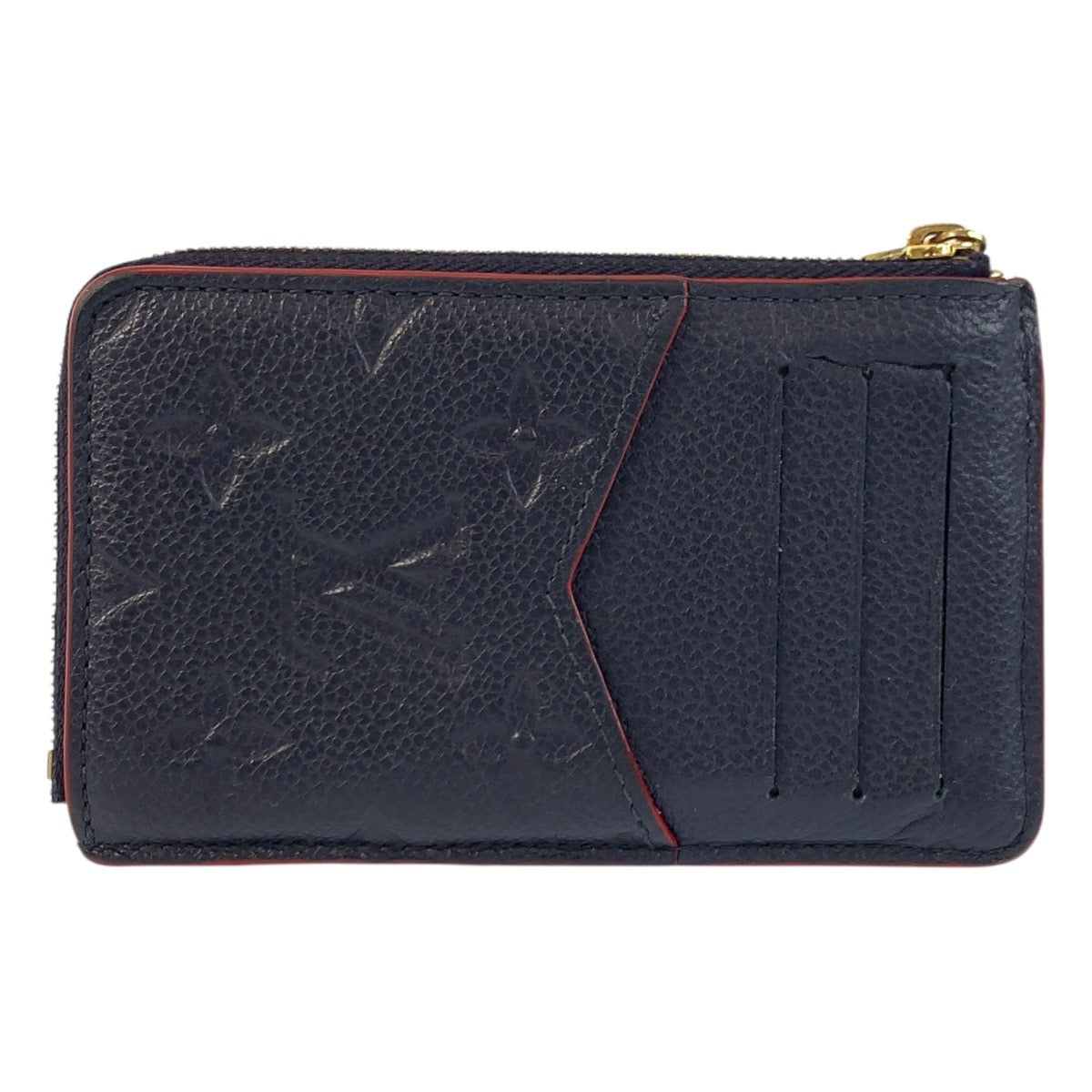 17635
LOUIS VUITTON ルイヴィトン モノグラム アンプラント ポルト カルト レクト ヴェルソ マリーヌルージュ ネイビー ゴールド金具 レザー M69420 コインケース カードケース  レディース ABP35