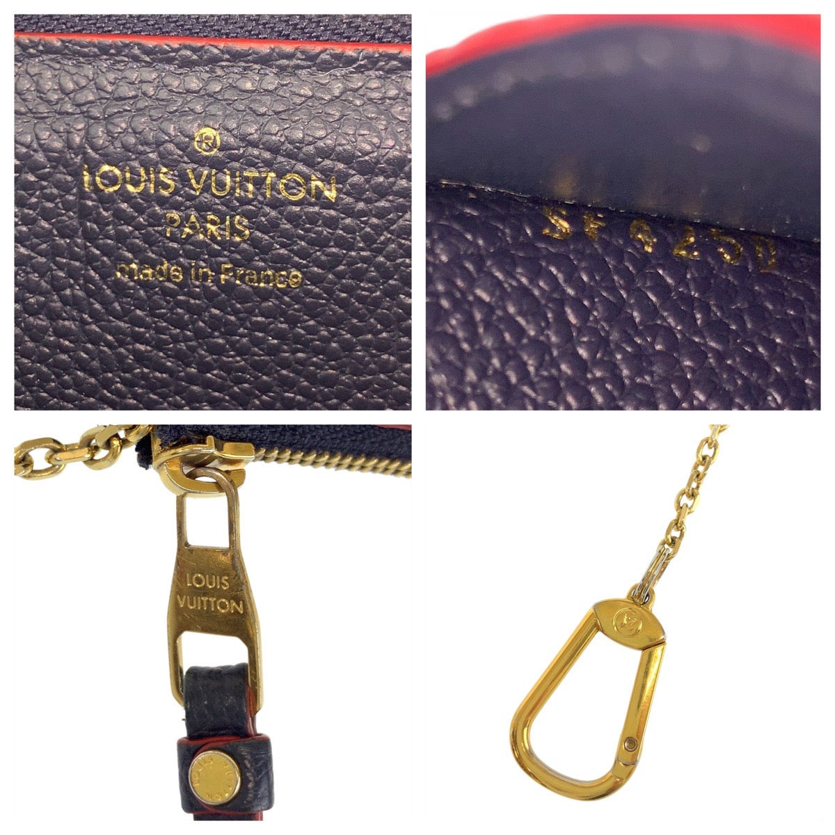 17635
LOUIS VUITTON ルイヴィトン モノグラム アンプラント ポルト カルト レクト ヴェルソ マリーヌルージュ ネイビー ゴールド金具 レザー M69420 コインケース カードケース  レディース ABP35