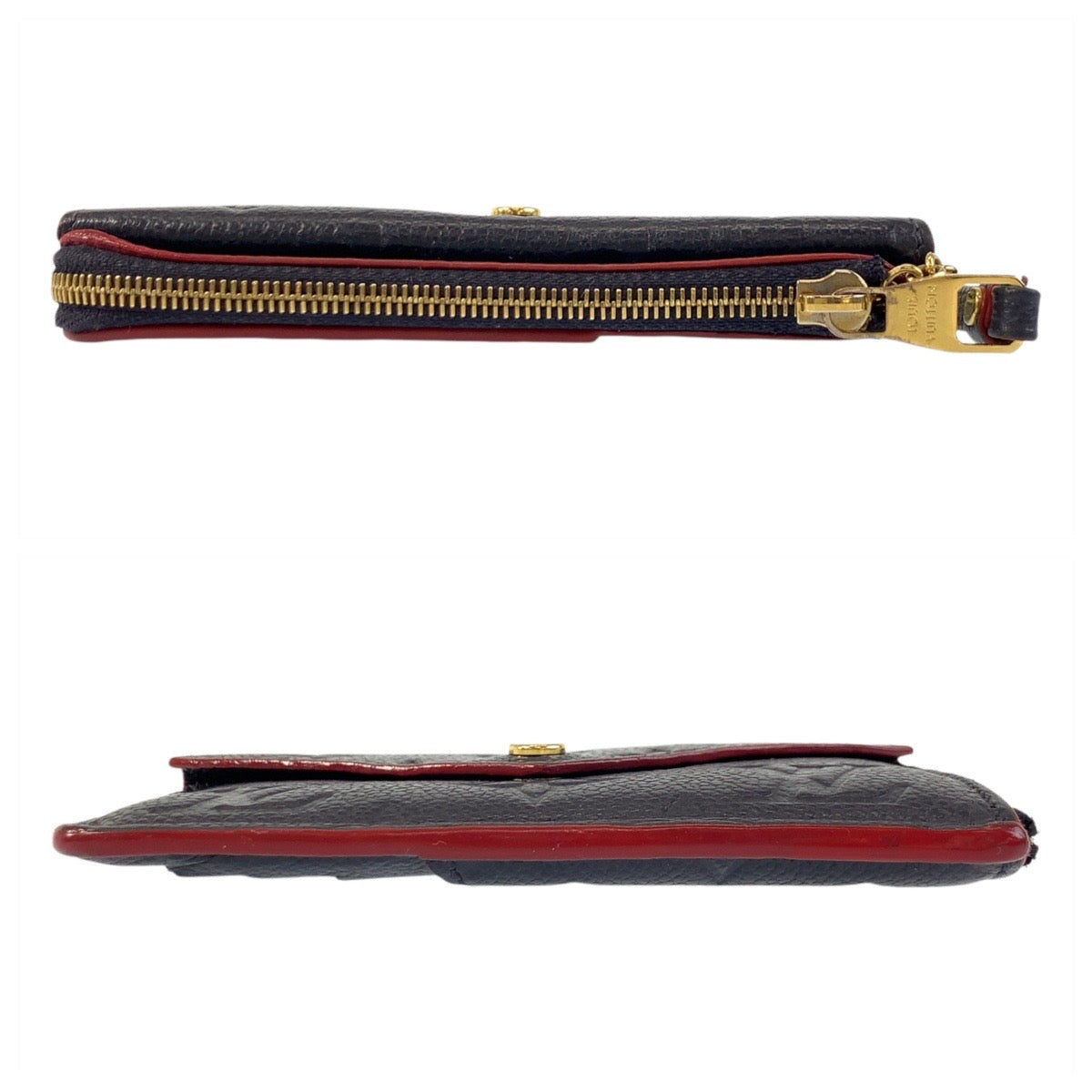 17635
LOUIS VUITTON ルイヴィトン モノグラム アンプラント ポルト カルト レクト ヴェルソ マリーヌルージュ ネイビー ゴールド金具 レザー M69420 コインケース カードケース  レディース ABP35