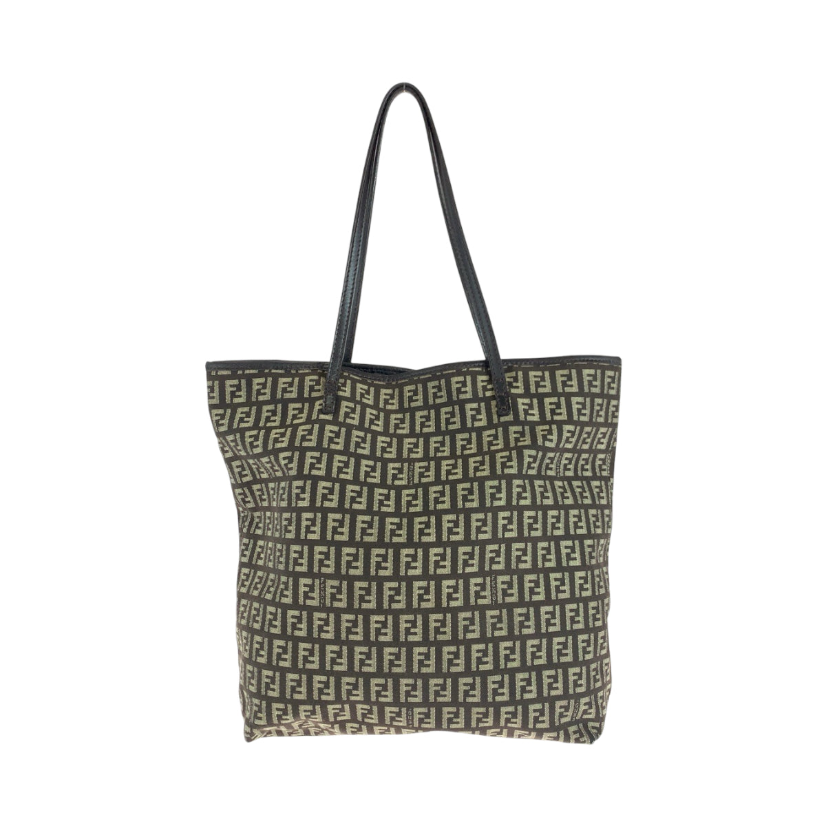 17636
FENDI フェンディ ズッキーノ ブラウン ベージュ シルバー金具 キャンバス 2201 8BH074 トートバッグ ショルダーバッグ  レディース