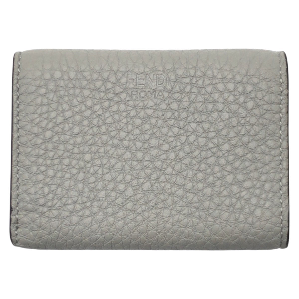 17639
FENDI フェンディ ピーカブー グレー シルバー金具 レザー 8M0426 A91B 229 2018 折財布 コンパクトウォレット  レディース ABP