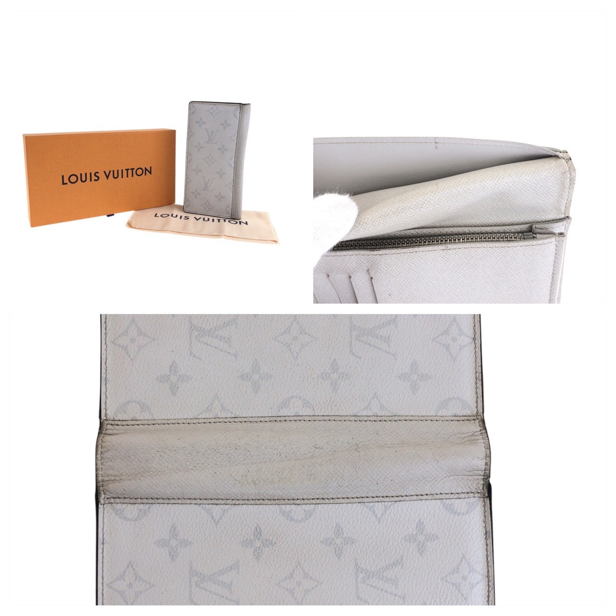 17645
LOUIS VUITTON ルイヴィトン タイガラマ ポルトフォイユ ブラザ アンタークティカ ホワイト シルバー金具 PVC / レザー M30298 長財布 ロングウォレット  メンズ