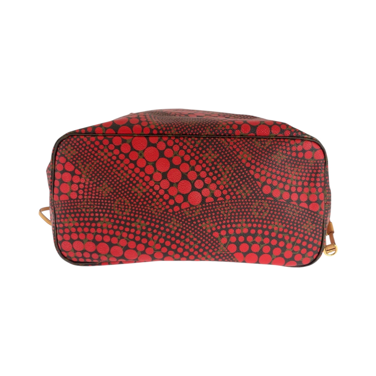 17647
LOUIS VUITTON ルイヴィトン モノグラム ウェーブ 草間彌生コラボ ネヴァーフルMM レッド ブラウン ゴールド金具 PVC M40686 トートバッグ ショルダーバッグ  レディース ABP250