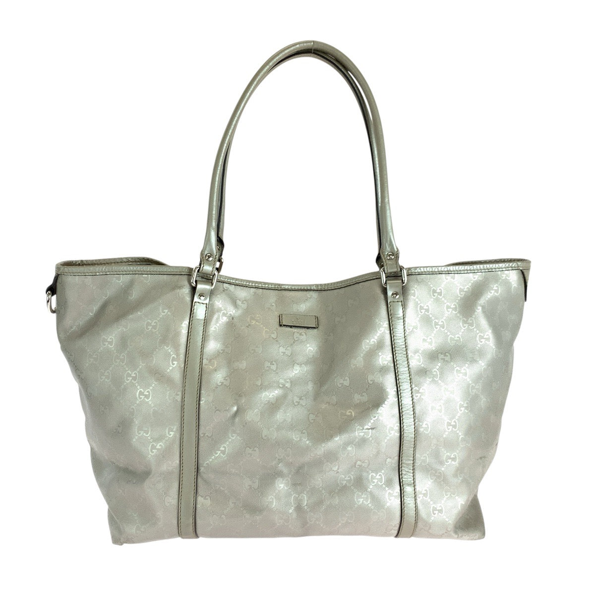 17649
GUCCI グッチ GGインプリメ シルバー PVC 197954 トートバッグ ショルダーバッグ レディース AB40