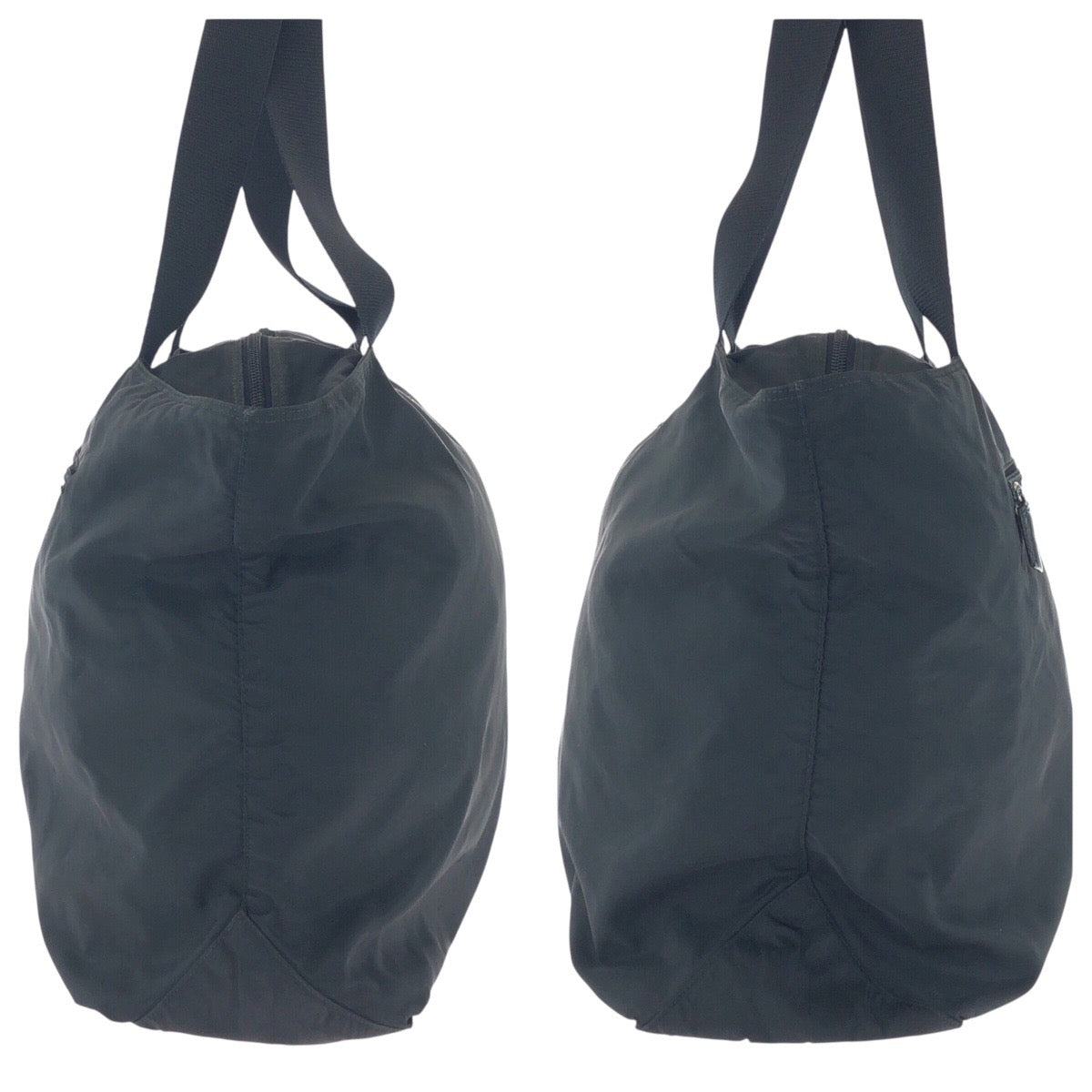 17651
PRADA プラダ テスート 三角ロゴプレート ブラック 黒 シルバー金具 ナイロン ショルダーバッグ ハンドバッグ 男女兼用  レディース AB39