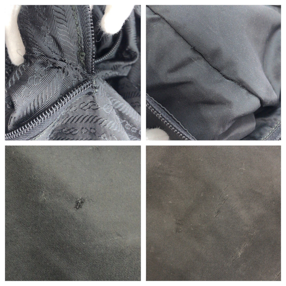 17651
PRADA プラダ テスート 三角ロゴプレート ブラック 黒 シルバー金具 ナイロン ショルダーバッグ ハンドバッグ 男女兼用  レディース AB39