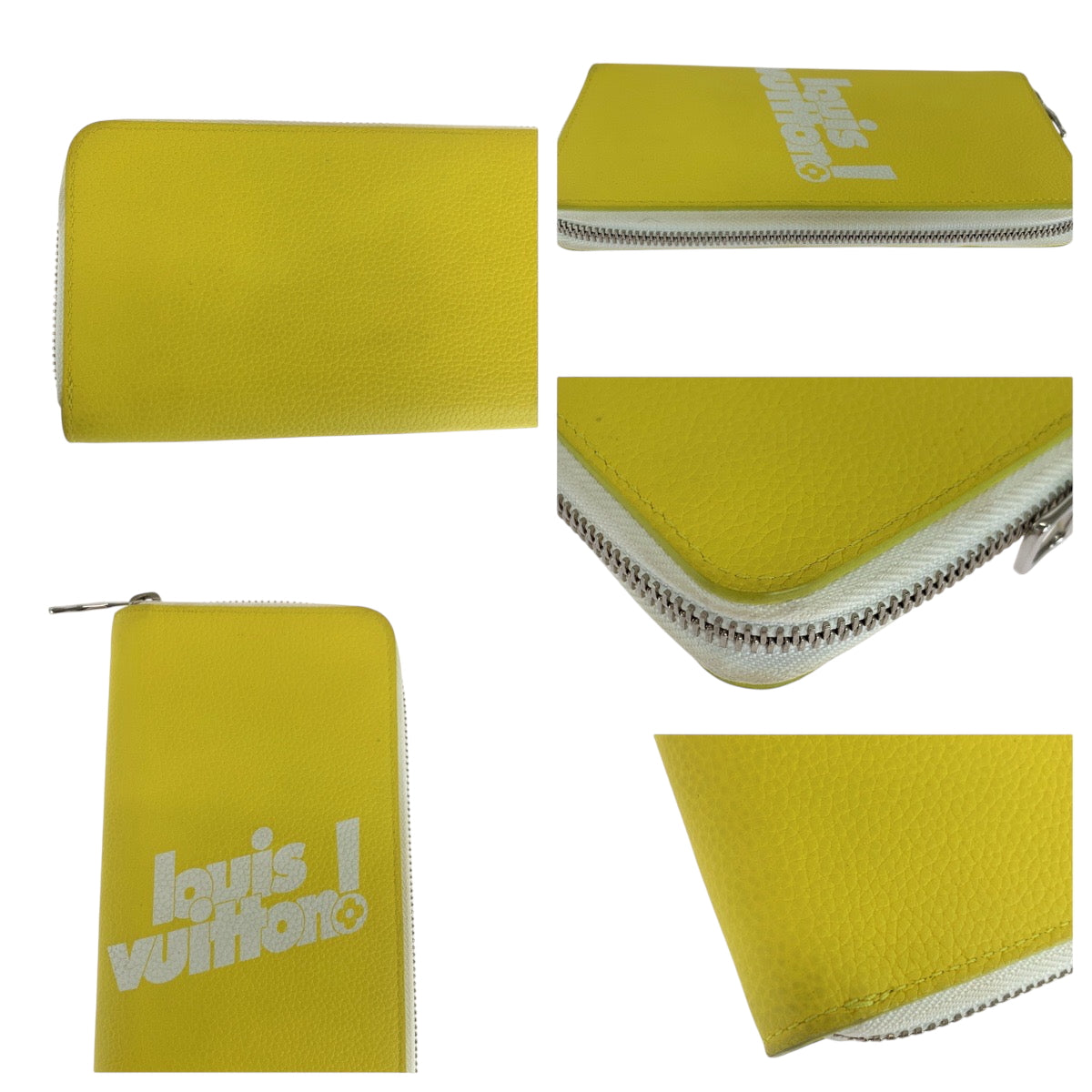 17655
LOUIS VUITTON ルイヴィトン エブリデイLV ジッピーウォレット ヴェルティカル イエロー ホワイト シルバー金具 レザー M80852 長財布 ラウンドファスナー  メンズ ABP50