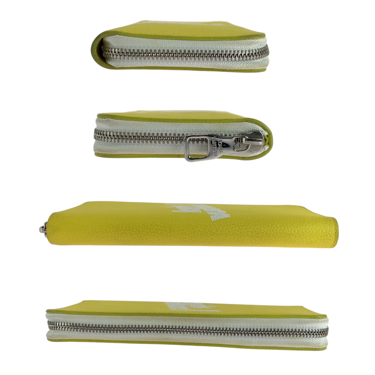 17655
LOUIS VUITTON ルイヴィトン エブリデイLV ジッピーウォレット ヴェルティカル イエロー ホワイト シルバー金具 レザー M80852 長財布 ラウンドファスナー  メンズ ABP50