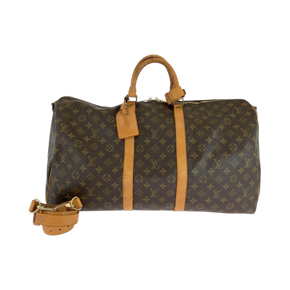17657
LOUIS VUITTON ルイヴィトン モノグラム キーポル55 バンドリエール ブラウン ゴールド金具 PVC M41414 ボストンバッグ ショルダーバッグ 2way  レディース AB80