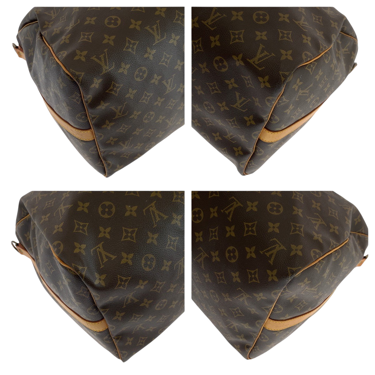 17657
LOUIS VUITTON ルイヴィトン モノグラム キーポル55 バンドリエール ブラウン ゴールド金具 PVC M41414 ボストンバッグ ショルダーバッグ 2way  レディース AB80