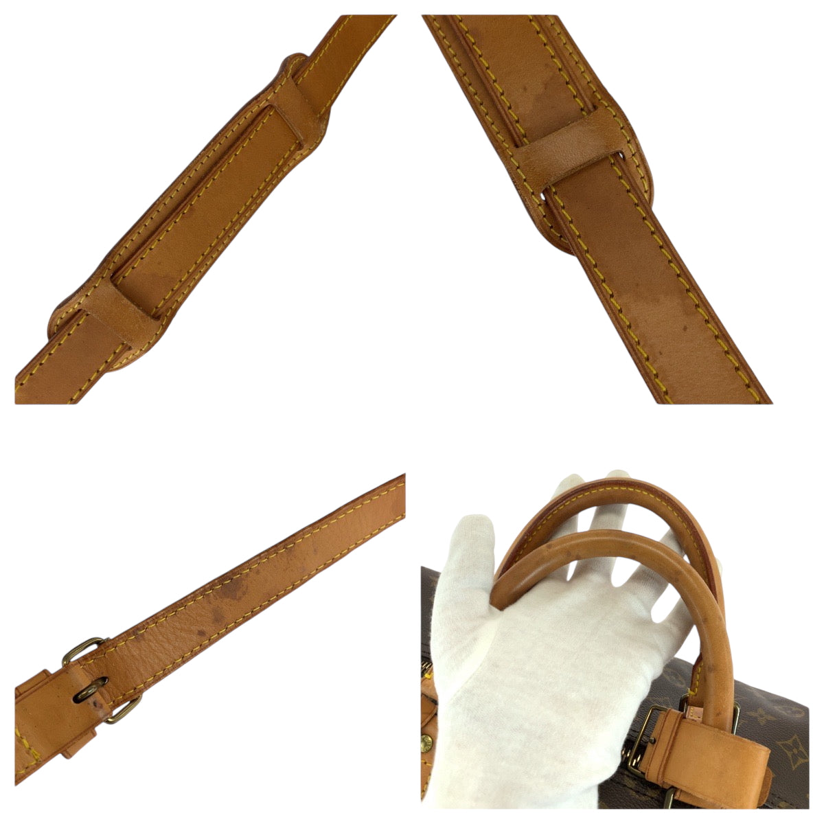 17657
LOUIS VUITTON ルイヴィトン モノグラム キーポル55 バンドリエール ブラウン ゴールド金具 PVC M41414 ボストンバッグ ショルダーバッグ 2way  レディース AB80