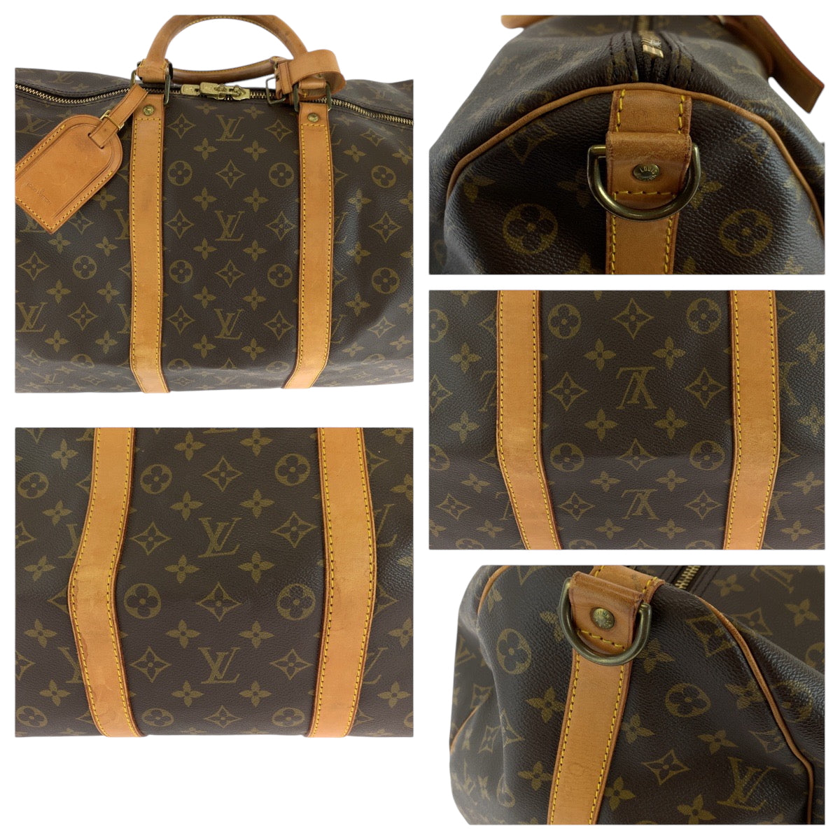 17657
LOUIS VUITTON ルイヴィトン モノグラム キーポル55 バンドリエール ブラウン ゴールド金具 PVC M41414 ボストンバッグ ショルダーバッグ 2way  レディース AB80