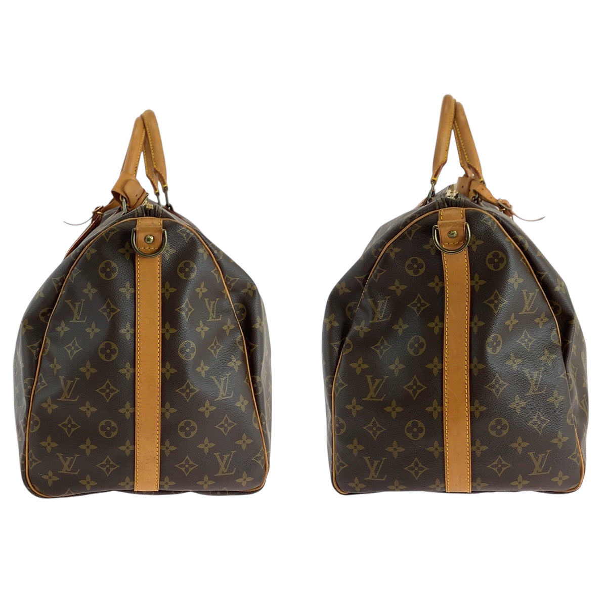 17657
LOUIS VUITTON ルイヴィトン モノグラム キーポル55 バンドリエール ブラウン ゴールド金具 PVC M41414 ボストンバッグ ショルダーバッグ 2way  レディース AB80